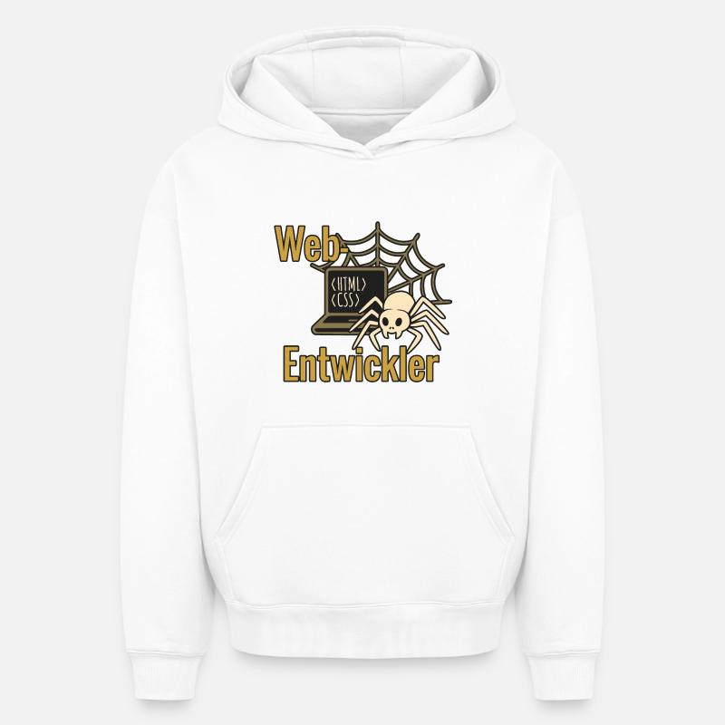Web Developer - Halloween 2025 - Oversized Heavyweight Unisex Hoodie - white