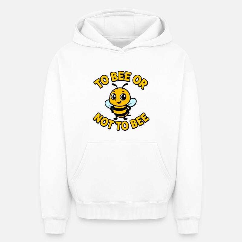 Biene oder nicht Biene - Oversized Heavyweight Unisex Hoodie - Weiß