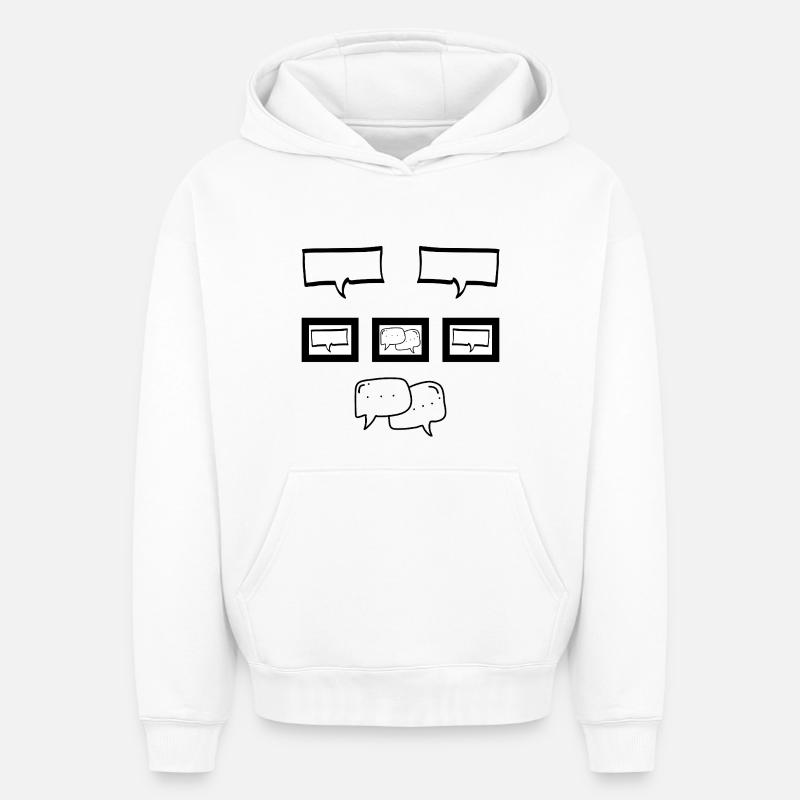 LE SILENCE - Oversized Heavyweight Unisex Hoodie - Weiß