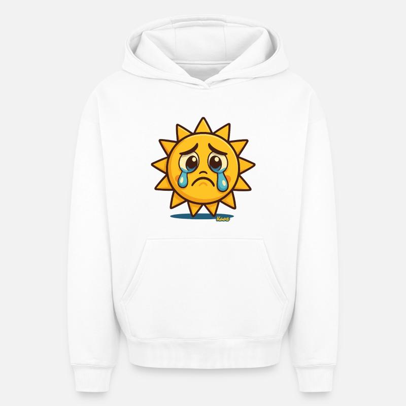 Soleils en larmes - Sweat à capuche unisexe oversize épais SPREAD - blanc