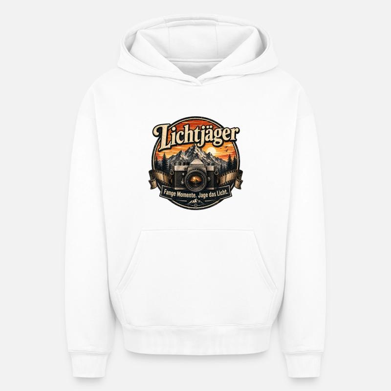 Lichtjäger - Oversized Heavyweight Unisex Hoodie - Weiß
