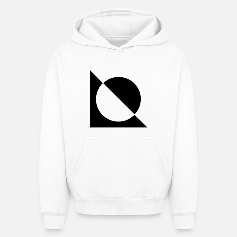 Noir et blanc - Sweat à capuche unisexe oversize épais SPREAD - blanc
