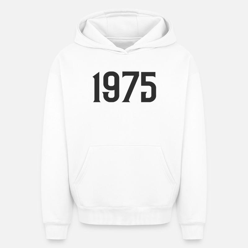 1975 - Sweat à capuche unisexe oversize épais SPREAD - blanc