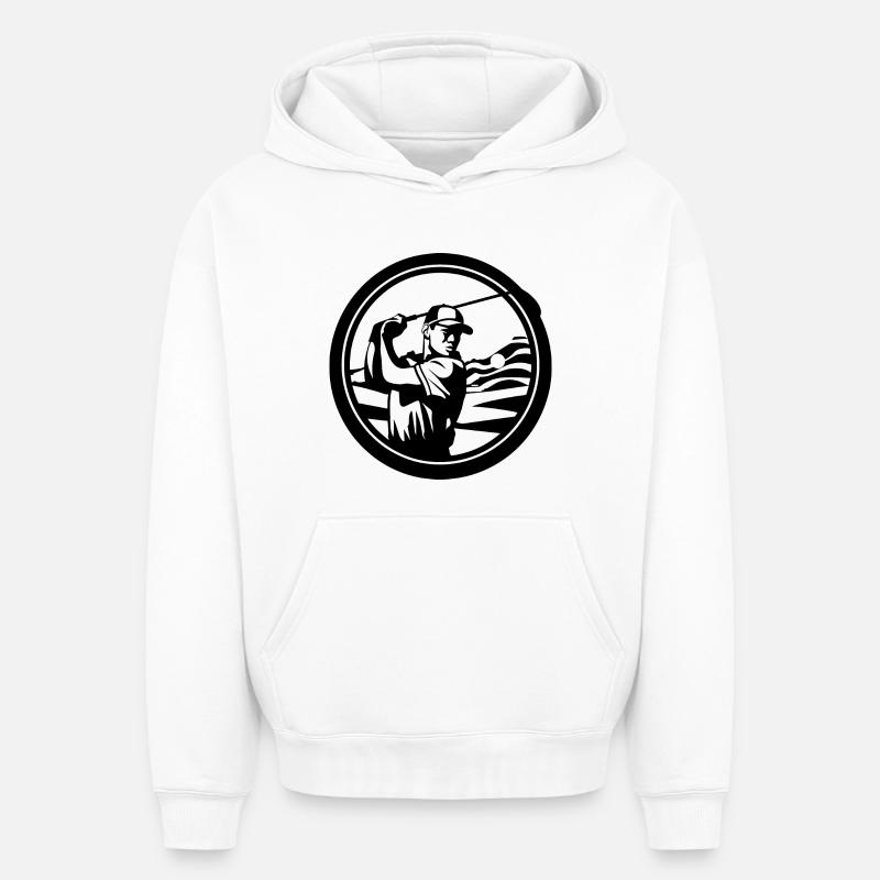 Golfeur - Sweat à capuche unisexe oversize épais SPREAD - blanc
