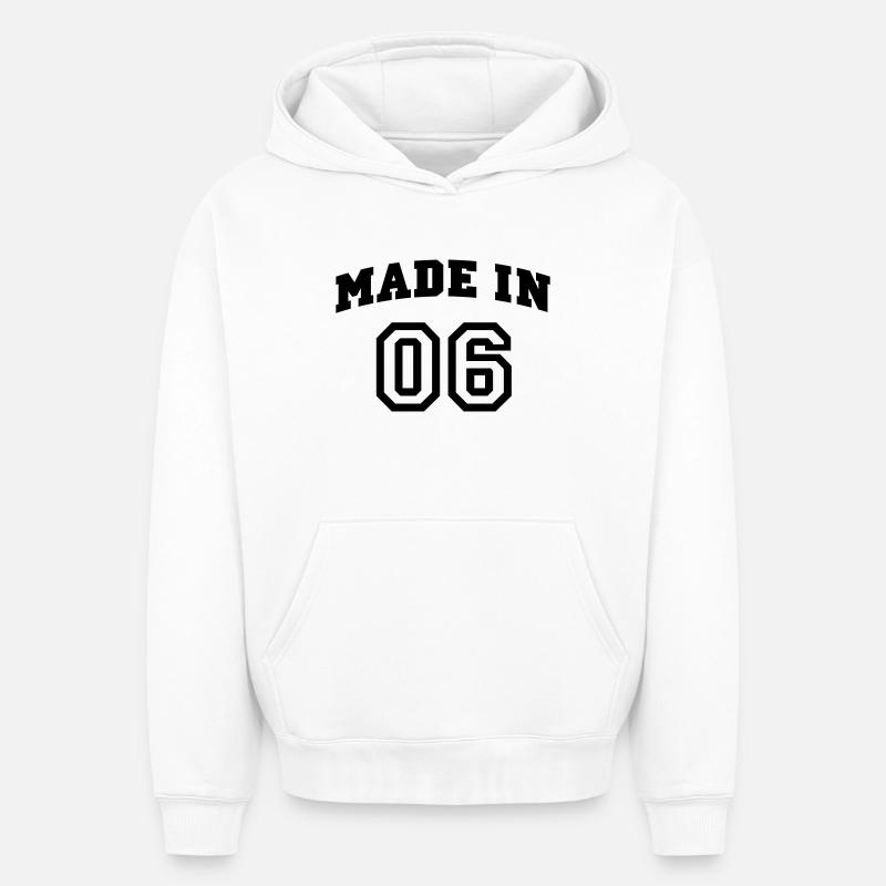 mp_madein06a - Oversized Heavyweight Unisex Hoodie - Weiß
