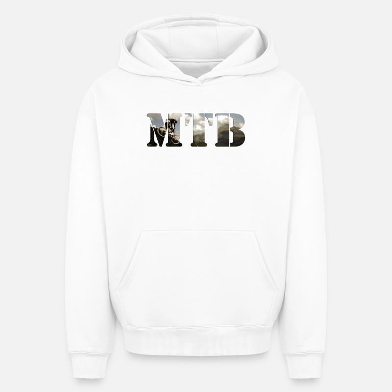 mtb - Sweat à capuche unisexe oversize épais SPREAD - blanc