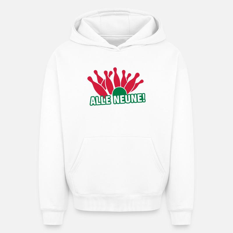 Bowling - tout neuf! Cône - Sweat à capuche unisexe oversize épais SPREAD - blanc