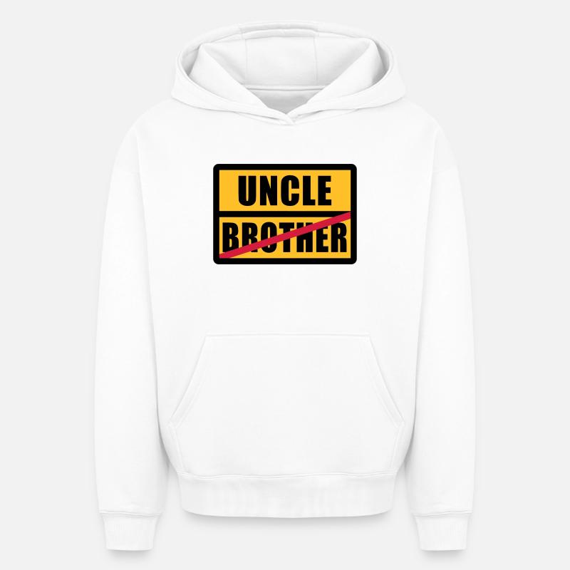 Brother - Uncle - Sweat à capuche unisexe oversize épais SPREAD - blanc