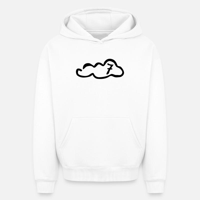 Wolke 7 - Sweat à capuche unisexe oversize épais SPREAD - blanc