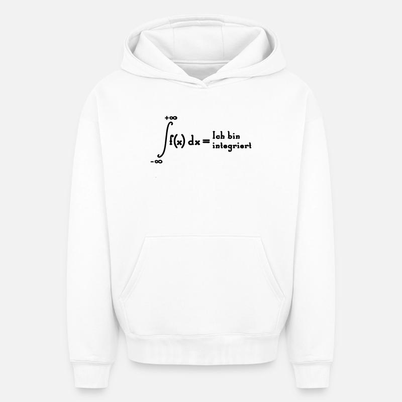 Je intégrée - Sweat à capuche unisexe oversize épais SPREAD - blanc
