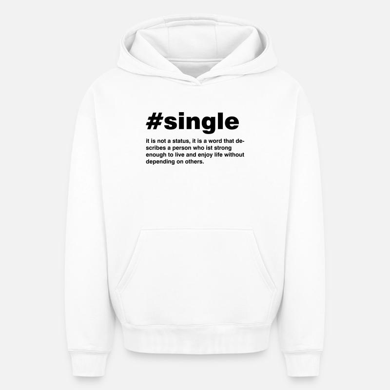 Simple est pas un statut - Sweat à capuche unisexe oversize épais SPREAD - blanc