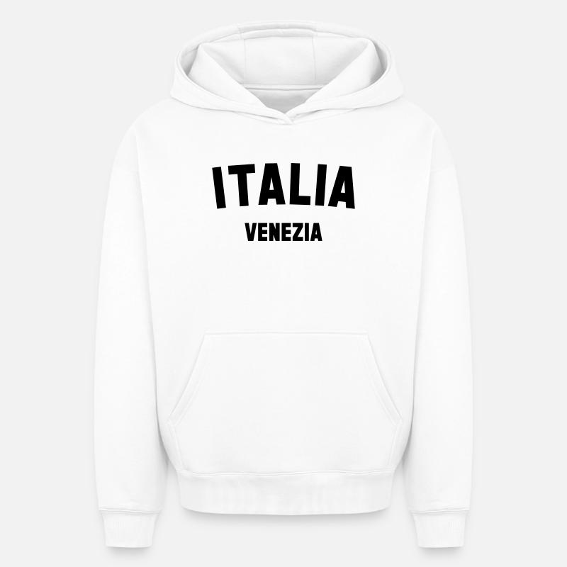 VENICE - Sweat à capuche unisexe oversize épais SPREAD - blanc