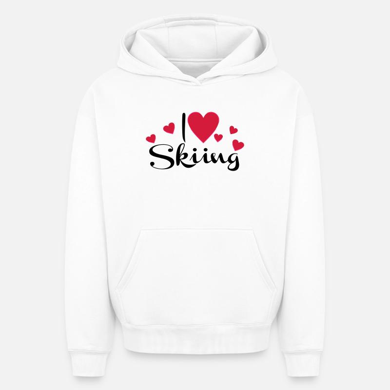 Ski - Sweat à capuche unisexe oversize épais SPREAD - blanc