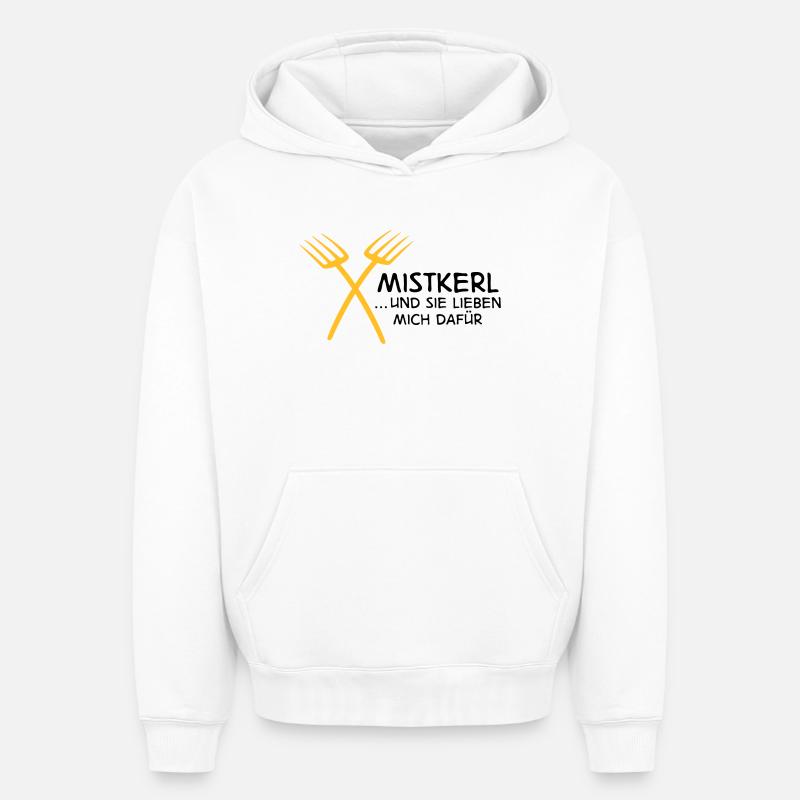 2541614 15142795 fils de - Sweat à capuche unisexe oversize épais SPREAD - blanc