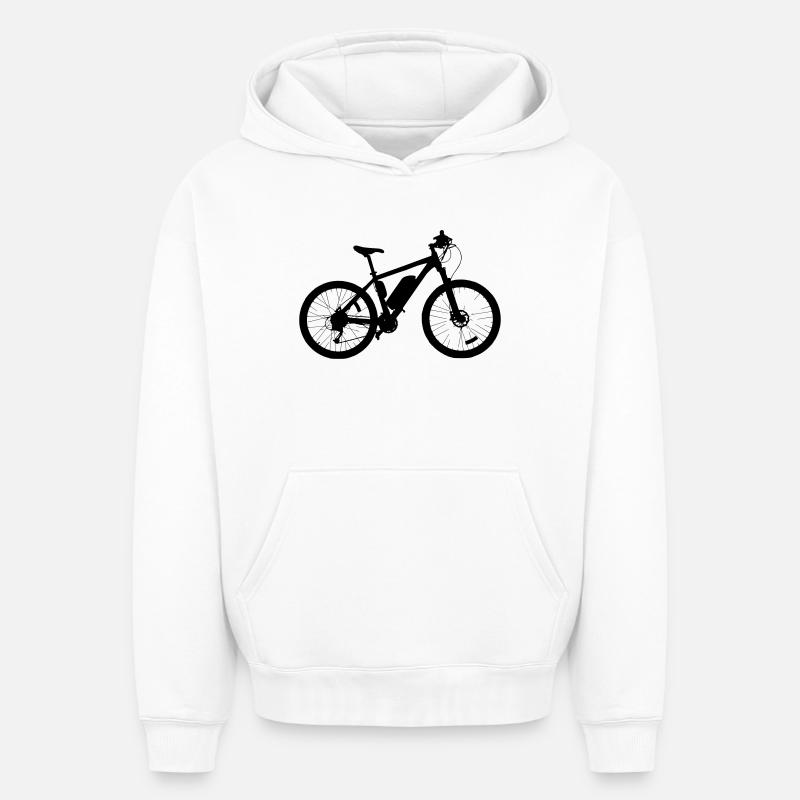 E-Bike - Sweat à capuche unisexe oversize épais SPREAD - blanc