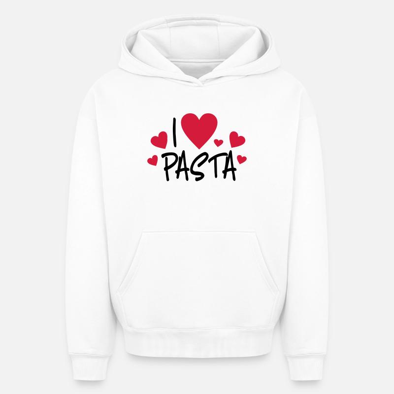 Pasta - Sweat à capuche unisexe oversize épais SPREAD - blanc