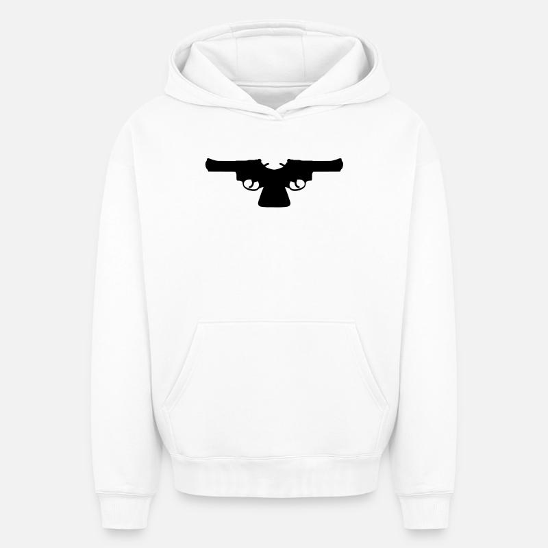 Arme - Sweat à capuche unisexe oversize épais SPREAD - blanc