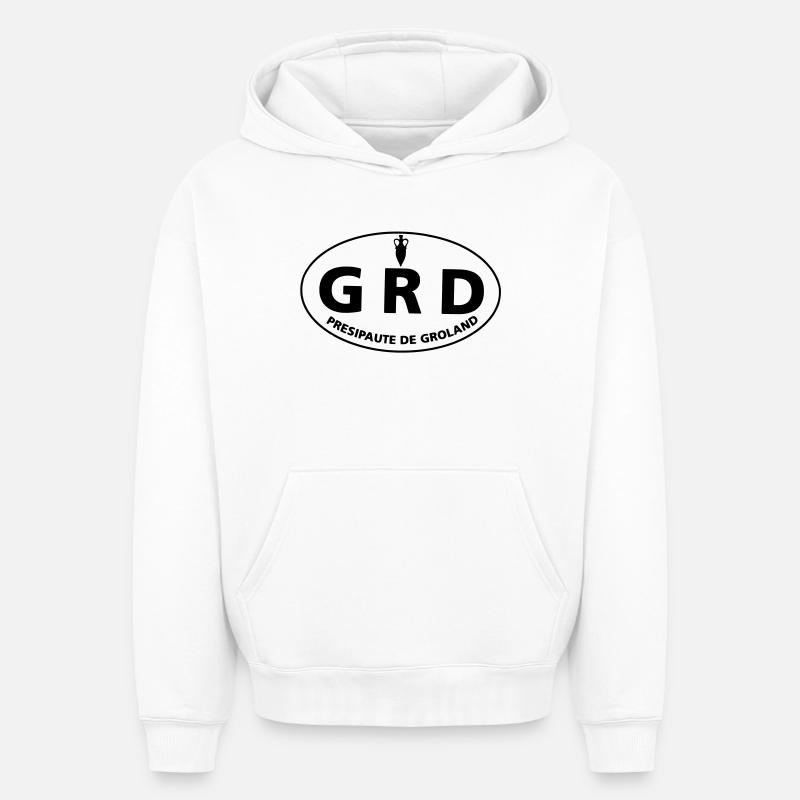 GRD - Sweat à capuche unisexe oversize épais SPREAD - blanc
