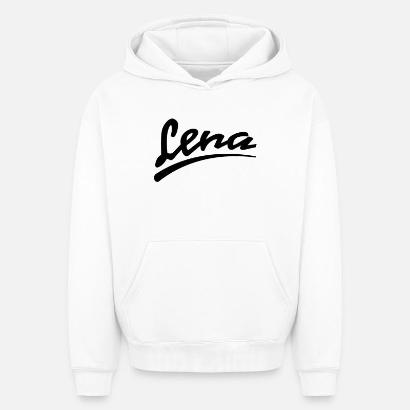 lena | Lena - Sweat à capuche unisexe oversize épais SPREAD - blanc