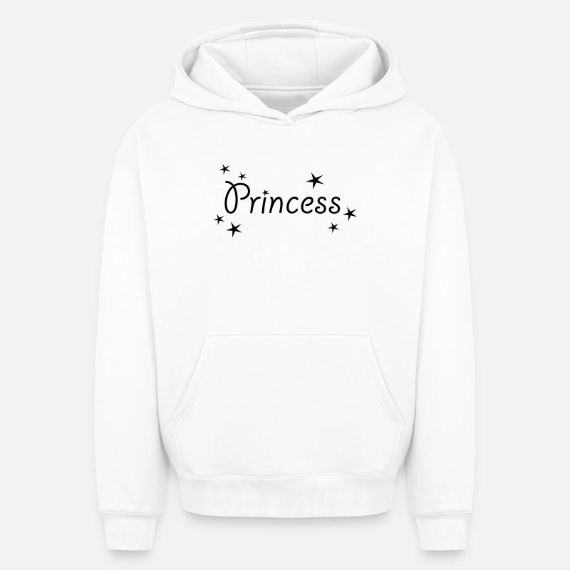 Princesse - Prinzessin - Sweat à capuche unisexe oversize épais SPREAD - blanc