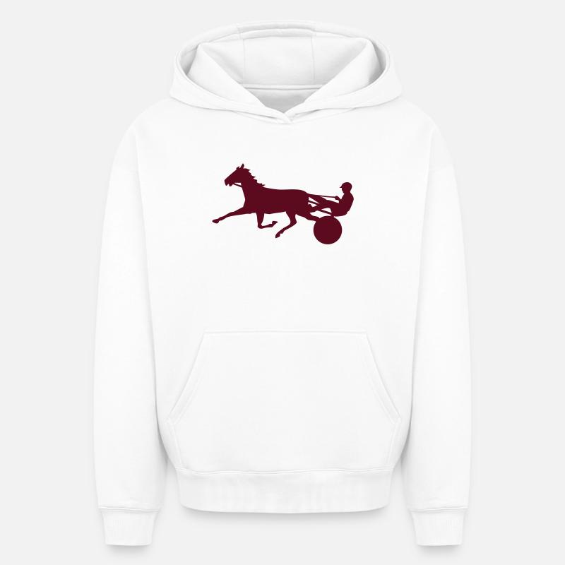 trotteur - Sweat à capuche unisexe oversize épais SPREAD - blanc