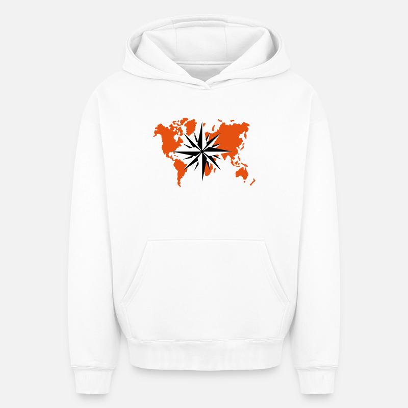 welt_1 - Sweat à capuche unisexe oversize épais SPREAD - blanc