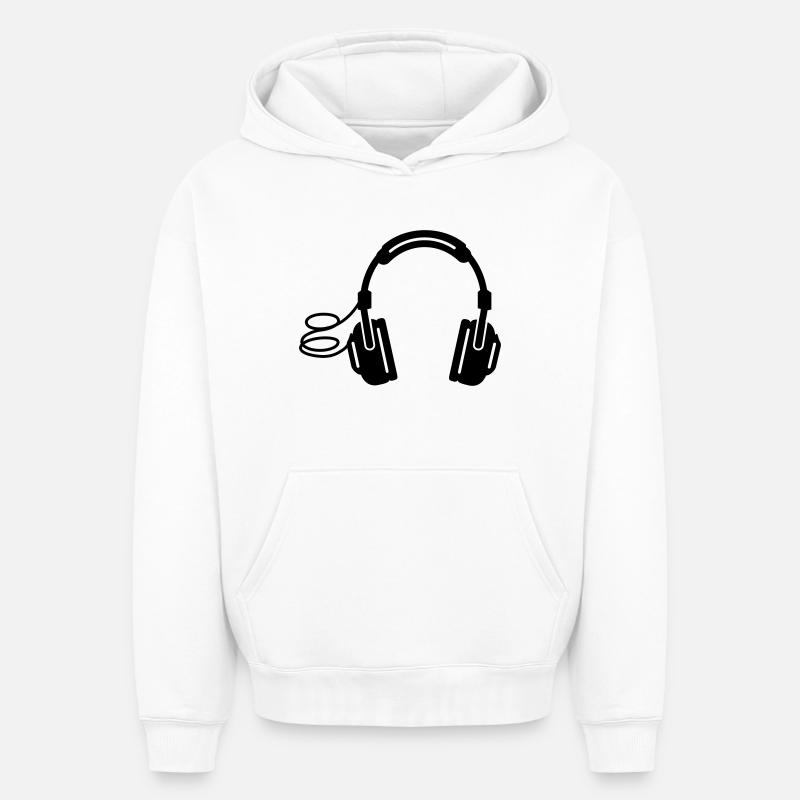 Écouteurs - Sweat à capuche unisexe oversize épais SPREAD - blanc