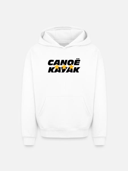 Canoë Kayak - Sweat à capuche unisexe oversize épais SPREAD - blanc