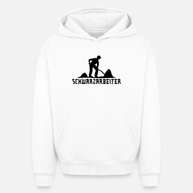 moonlighter - Sweat à capuche unisexe oversize épais SPREAD - blanc