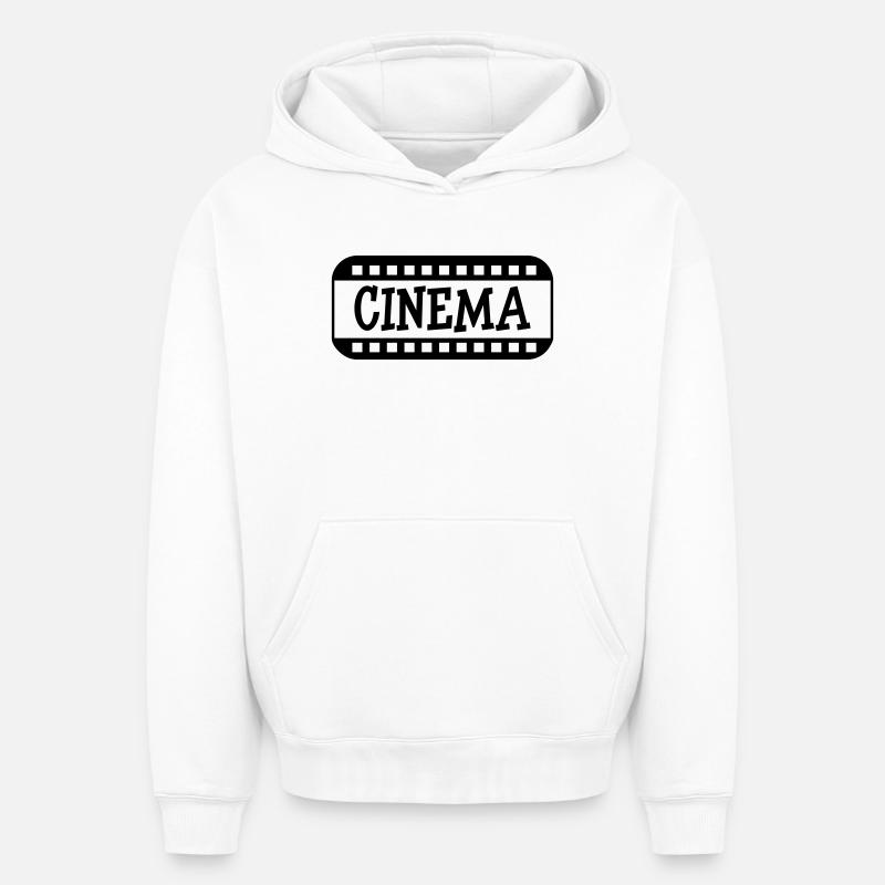 Cinema - Sweat à capuche unisexe oversize épais SPREAD - blanc