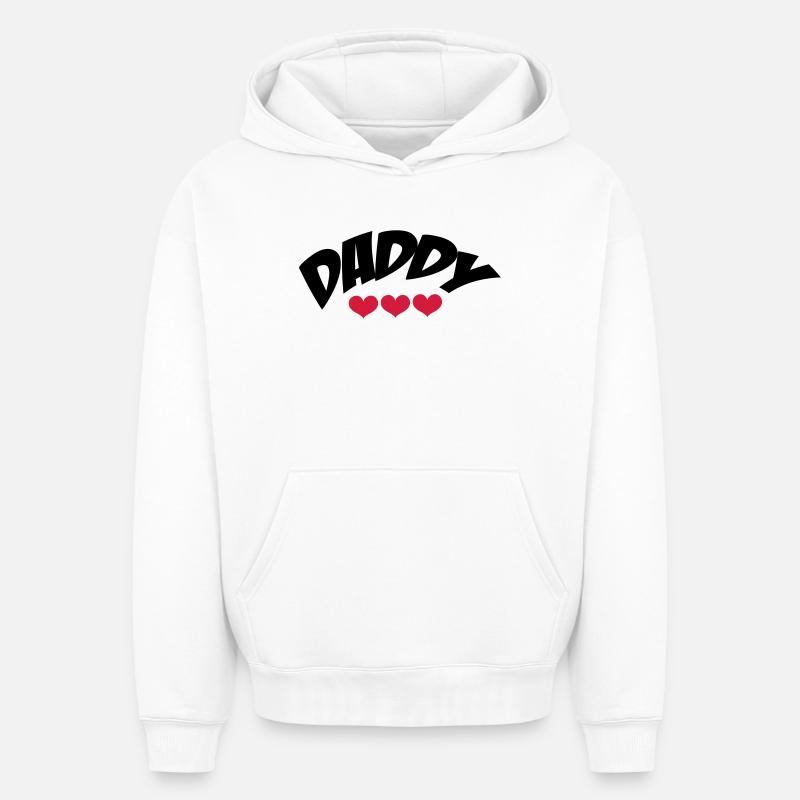 Daddy - Sweat à capuche unisexe oversize épais SPREAD - blanc