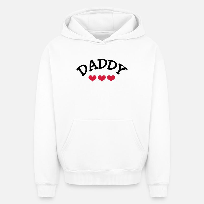 Daddy - Sweat à capuche unisexe oversize épais SPREAD - blanc