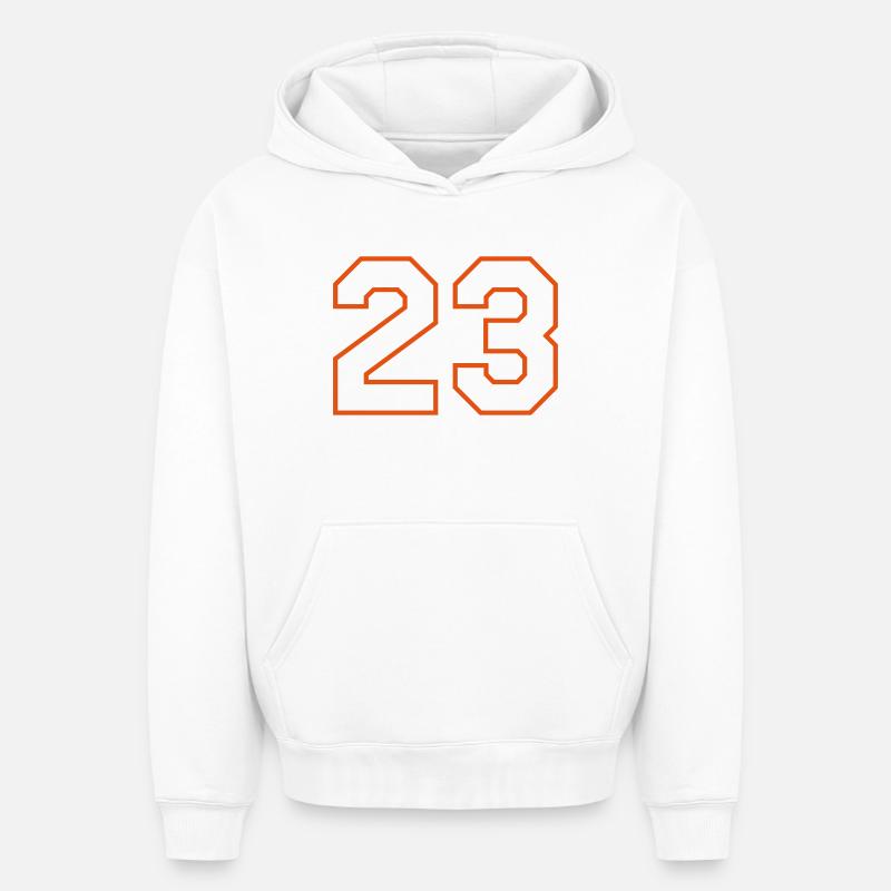 23 - Sweat à capuche unisexe oversize épais SPREAD - blanc