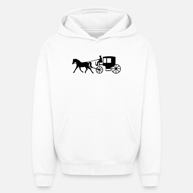 entraîneur - Sweat à capuche unisexe oversize épais SPREAD - blanc