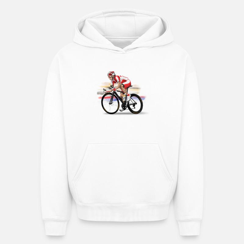 Racer - Sweat à capuche unisexe oversize épais SPREAD - blanc