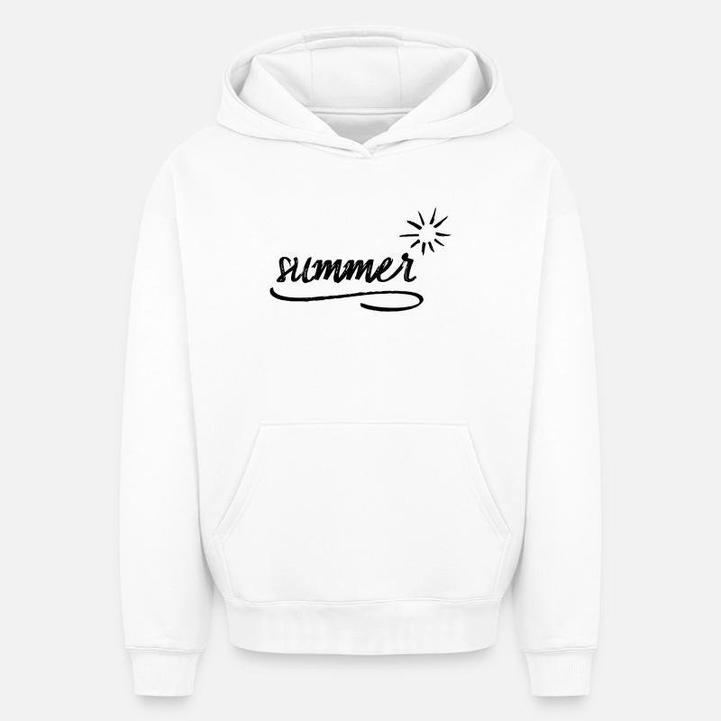 ronfleur - Sweat à capuche unisexe oversize épais SPREAD - blanc