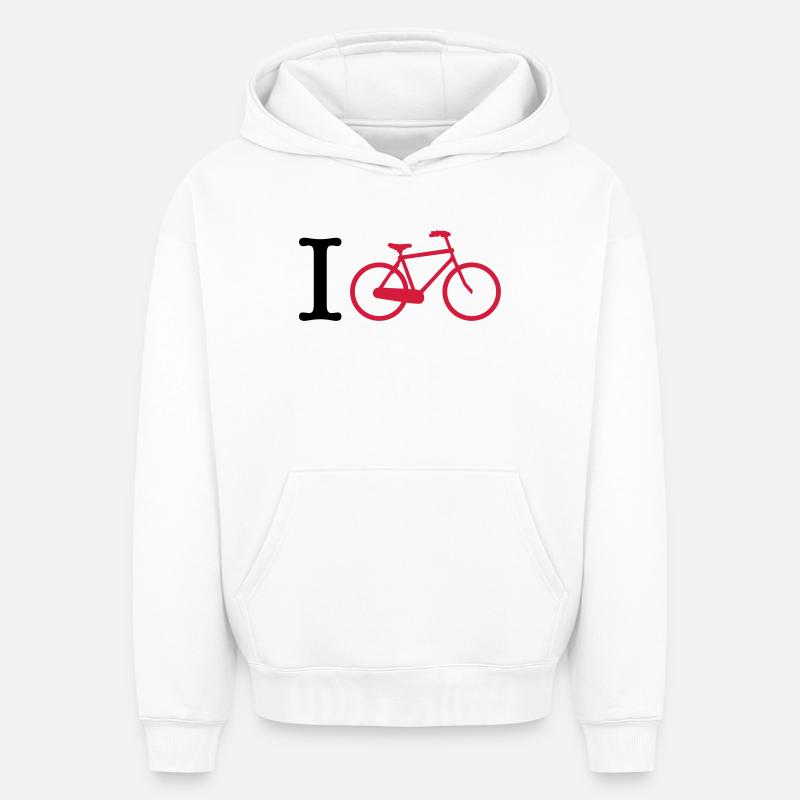 cyclisme - Sweat à capuche unisexe oversize épais SPREAD - blanc