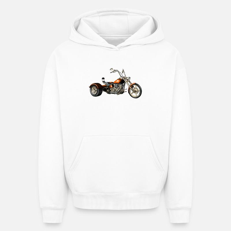 trike - Sweat à capuche unisexe oversize épais SPREAD - blanc