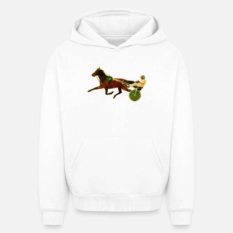 trotteur - Sweat à capuche unisexe oversize épais SPREAD - blanc