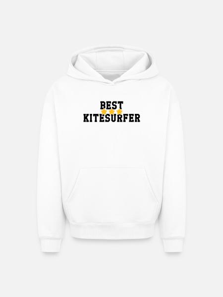 Kiteboarding Kitesurfing Kitesurf Kitesurfer - Oversized Heavyweight Unisex Hoodie - white