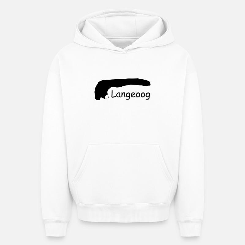 Langeoog - Sweat à capuche unisexe oversize épais SPREAD - blanc