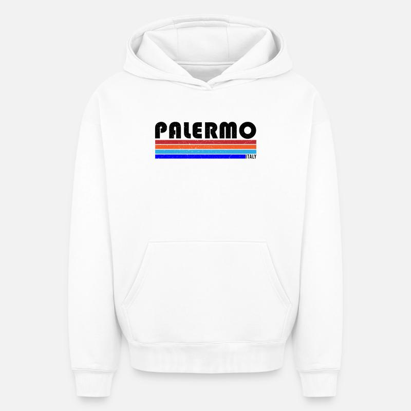 Palerme - Sweat à capuche unisexe oversize épais SPREAD - blanc