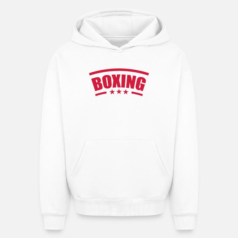 Boxing - Boxe 🥊 - Sweat à capuche unisexe oversize épais SPREAD - blanc