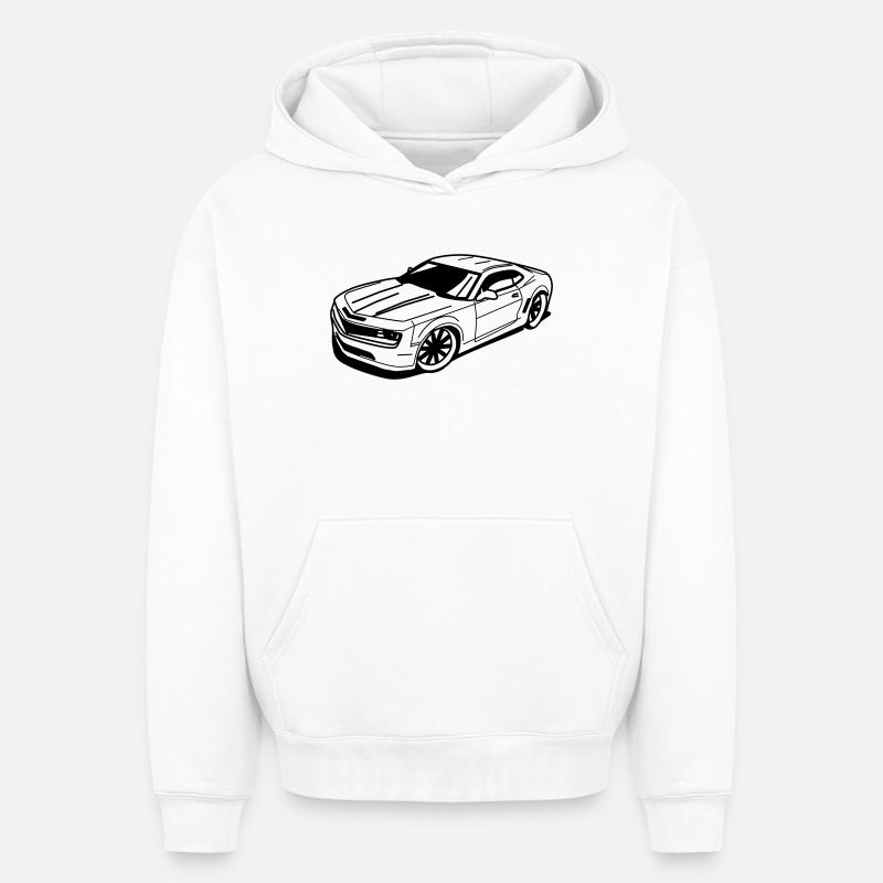 Camaro - Sweat à capuche unisexe oversize épais SPREAD - blanc