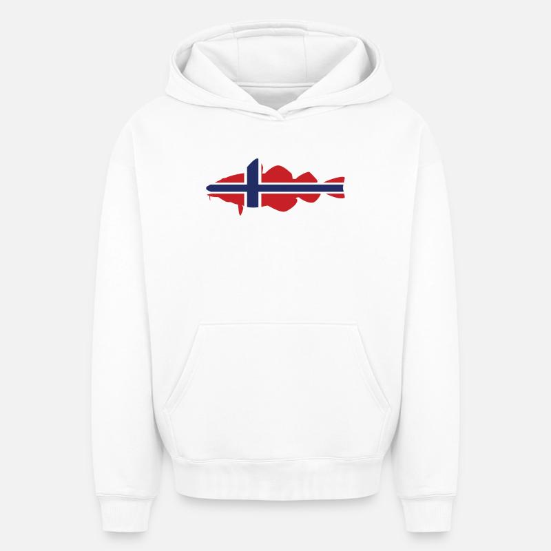 Cod Norway - Oversized Heavyweight Unisex Hoodie - white