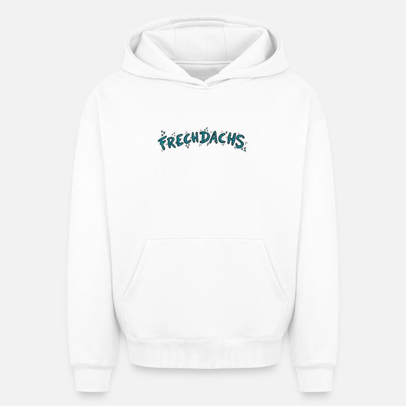 Blaireau effronté - Sweat à capuche unisexe oversize épais SPREAD - blanc
