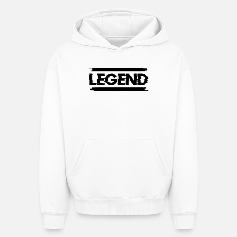 LEGEND - Sweat à capuche unisexe oversize épais SPREAD - blanc