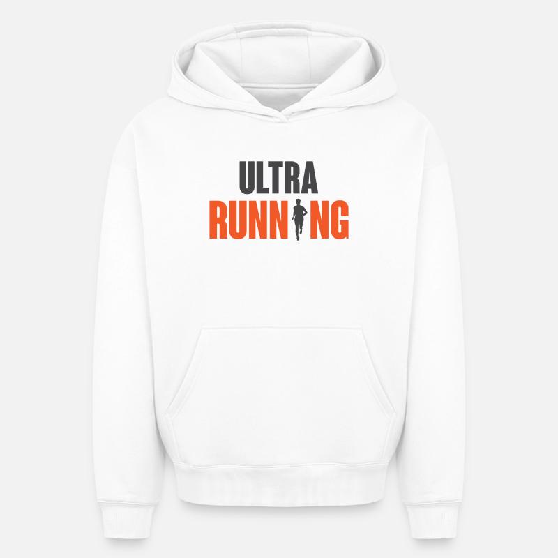 Ultra course - Sweat à capuche unisexe oversize épais SPREAD - blanc
