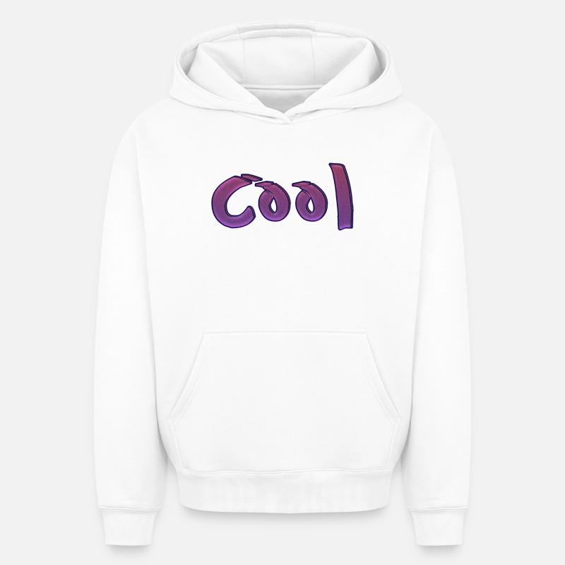 cool - Sweat à capuche unisexe oversize épais SPREAD - blanc