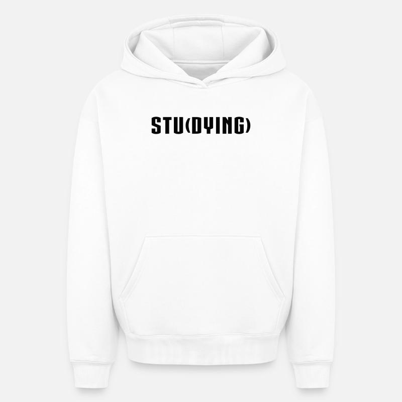 Étudier la mort - Sweat à capuche unisexe oversize épais SPREAD - blanc